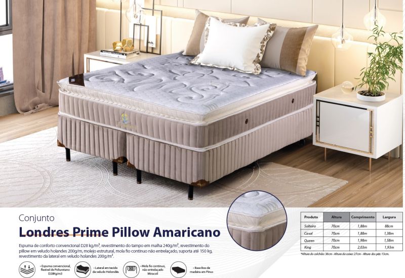 Conjunto Londres Prime Pillow Americano